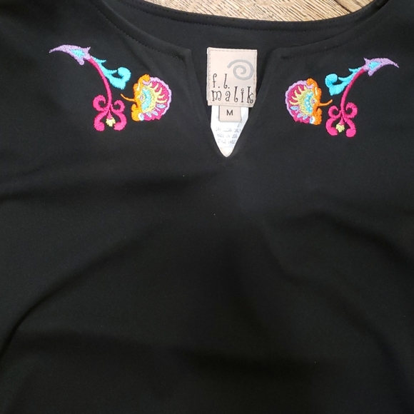 Vintage FL Malik Black Skirt/Top With Embroidery - Picture 5 of 5
